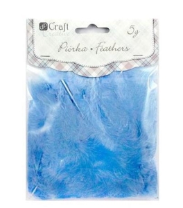 Ozdoba - Piórka 5-12 cm niebieskie CEPI-005, 5 g