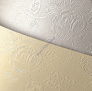 Karton ozdobny A-4 220 g/m2 FLORAL kremowy