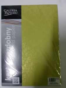 Karton ozdobny A-4 250 g/m2 LIŚCIE oliwkowy