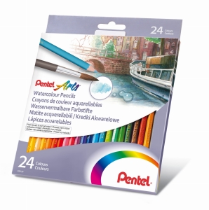 Kredki akwarelowe PENTEL 24 kolory CB9-24