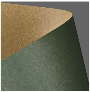 Karton ozdobny A-4 275 g/m2 KRAFT zielony