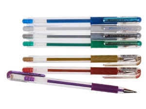 Długopis żelowy PENTEL Hybrid K-118 metal. biały