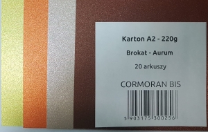 Karton A-2 COR 220g/m2 AURUM żółty brokatowy