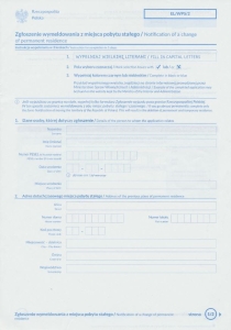 EL/WPS/2 Zgłoszenie wymeldowania z pobytu stałego,