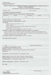 Hsz-13b III SP  Karta profilaktycznego badania