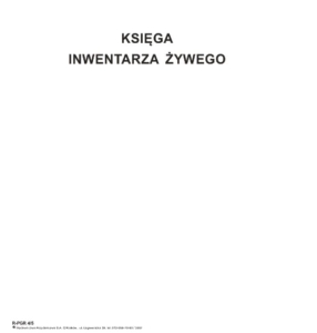 RPGR 4/5 Książka inwentarza żywego