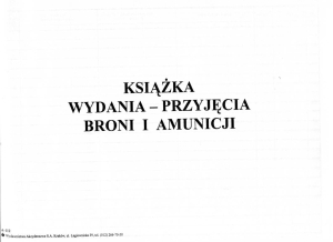 A-112 Książka wydawania-przyjmowania broni