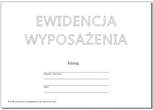 P-7 Ewidencja wyposażenia, format A5,