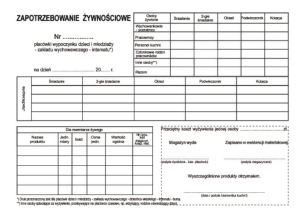 V/4 Zapotrzebowanie żywnościowe, offset,