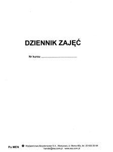 I/6A FORMAT A-5 Dziennik zajęć dla grup, kursów,