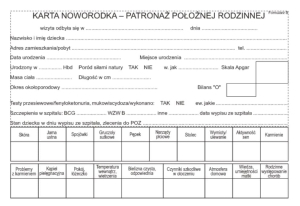 Og-18 Karta noworodka-patronaż położnej rodzinnej,