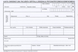 Szp-77a KPL 10szt Karta ewidencyjna pacjenta