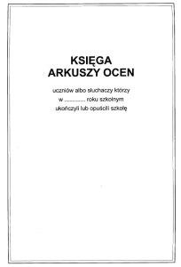 MEN-9 Księga arkuszy ocen, teczka karton A4
