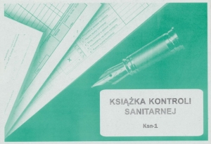 Ksn-1 Książka kontroli sanitarnej, 20 stron