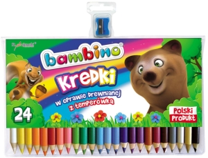 Kredki w drewnie BAMBINO 24 kolory