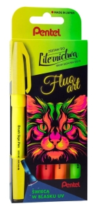 Zestaw PENTEL do nauki Letteringu  - Fluo Art