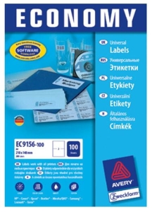 Naklejka AVERY Economy 210x148 mm (2) biała