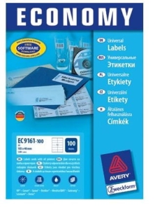 Naklejka AVERY Economy 105x48mm (12) biała