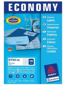 Naklejka AVERY Economy 105x37mm (16) biała