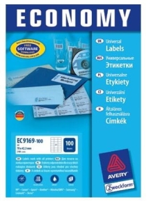 Naklejka AVERY Economy 70x42,3mm (21) biała