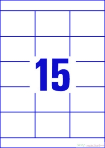 Naklejka AVERY Economy 70x50,8 mm (15) biała