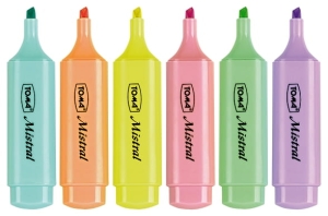Zakreślacz TOMA Mistral TO-34 Pastel komplet 6 szt
