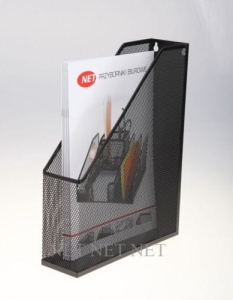 Pojemnik metalowy NET M3002 na czasopisma czarny