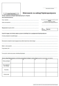 NFZ-8/O Skierowanie na zabiegi fizjoterapeutyczne,