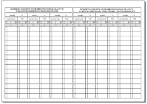 W-5 Ewidencja Vat korekt zakupu i kosztów, A5