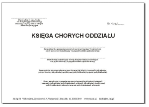 Szp-56/100/2011 Księga chorych oddziału,