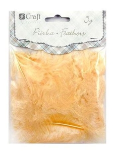 Ozdoba - Piórka 5-12 cm apricot CEPI-003, 5 g