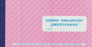 K-186 Amerykanka-dziennik tabelaryczny dwukolorowy