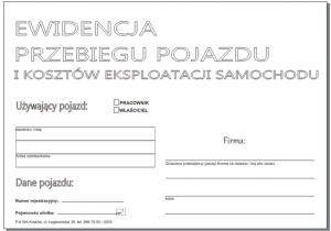 P-6 Ewidencja przebiegu pojazdu i kosztów,