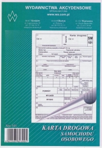 Sm-101/BN Karta drogowa bez numeracji,