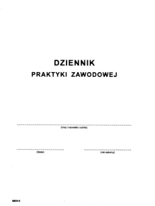 MEN-6 Dziennik praktyki zawodowej,