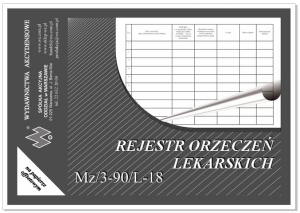 3-90/L18 Rejestr orzeczeń lekarskich prawo o ruchu