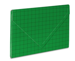 Teczka kopertowa A-4 VAUPE 316 zielona kratka