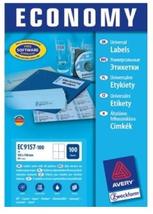 Naklejka AVERY Economy 105x148 mm (4) biała