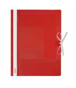 Teczka wiązana plastikowa PCV czerwona A-4