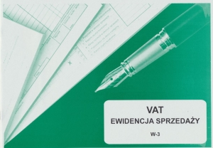 W-3 Ewidencja Vat sprzedaży, format A4,