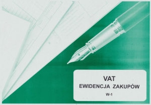 W-1 Ewidencja Vat zakupów, format A4,