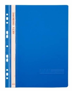 Akta osobowe - skoroszyt PCV A-4 wpinany niebieski