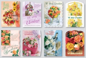 Kartka okolicznościowa Laurka B6B z brokatem