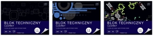 Blok techniczny A-4 10 kartek czarny 170 g/m2 INT