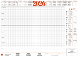 Kalendarz Podkład A-2 bez listwy