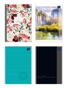 Brulion A-4 288 kartek kratka twarda oprawa