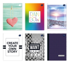 Brulion A-4 96 kartek gładki twarda oprawa