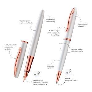 Komplet piśmienny PELIKAN JAZZ Noble Pearl