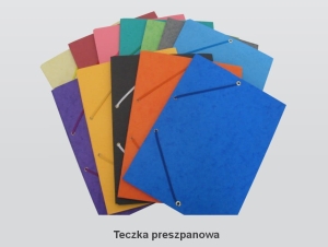 Teczka z gumką A-4 preszpanowa.