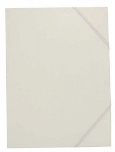 Teczka z gumką A-4 Lux biała ukośna gumka 400 g/m2